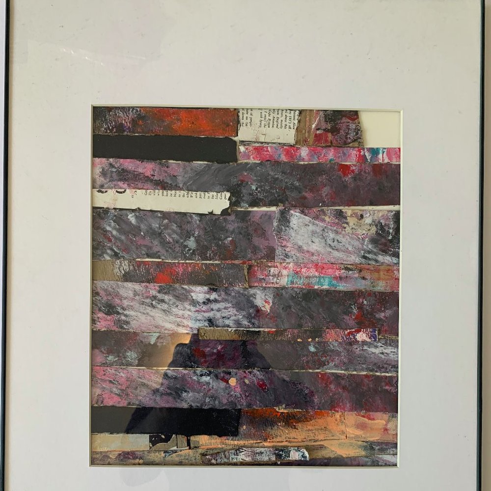 Original Framed Abstract Collage Art
